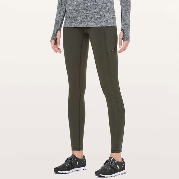 lululemon athletica Pants - Lululemon Speed Up Tight *Full-On Luxtreme Dark Olive *altered* Size 6